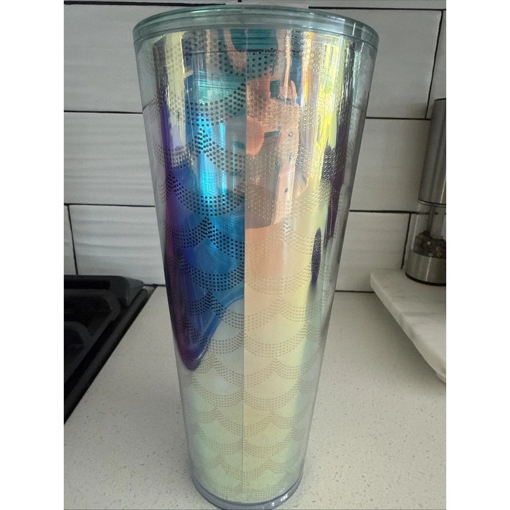 Starbucks Iridescent Mermaid Scale Tumbler 24 Fl Oz Cup Summer 2020 NEW No LID